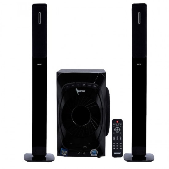 Geepas 2.1 Home Theatre - Spkr/Usb/Sd/Fm/Rmt/Bt, Bluetooth, Digital LED Display, Remote Control