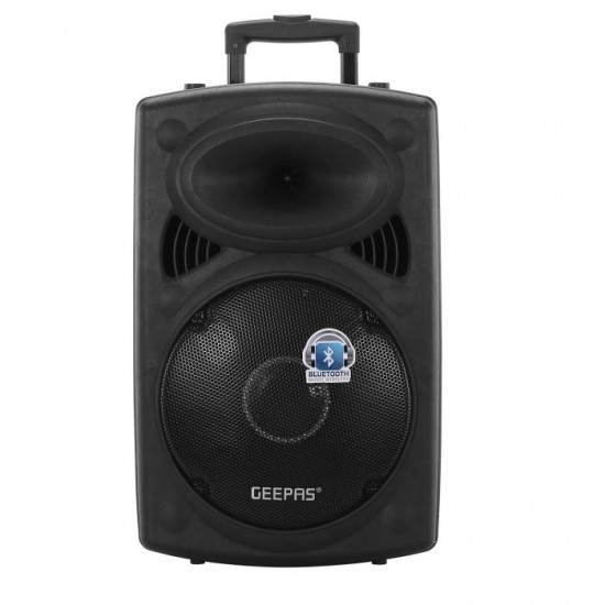 Geepas 12 Inch Trolley Bluetooth Speaker | USB & Auxiliary Inputs