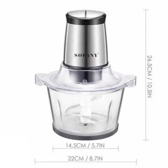 Sokany SK-7008 Mini Wonder Chopper 2.0L Food Processor Meat Grinder Mincer Electric Blender