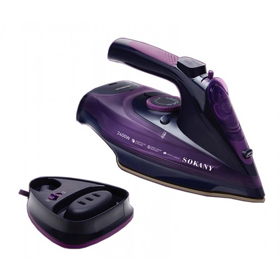 SOKANY SK-2085 2400W New high quality wireless steam iron 360ml Water tank - Purple