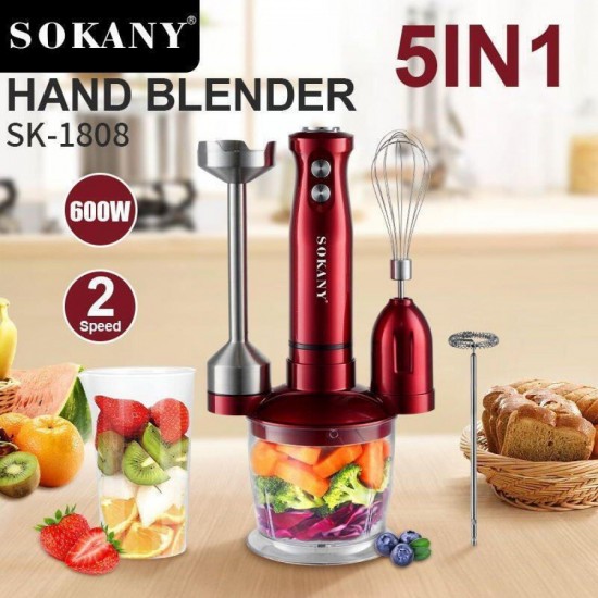 Sokany 600W Multifunction Electric Mixer Juicer/Hand Blander SK-DD-1808