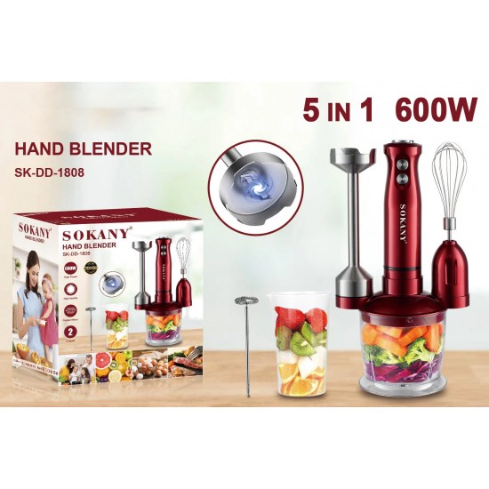 Sokany 600W Multifunction Electric Mixer Juicer/Hand Blander SK-DD-1808