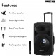 Geepas 12 Inch Trolley Bluetooth Speaker | USB & Auxiliary Inputs